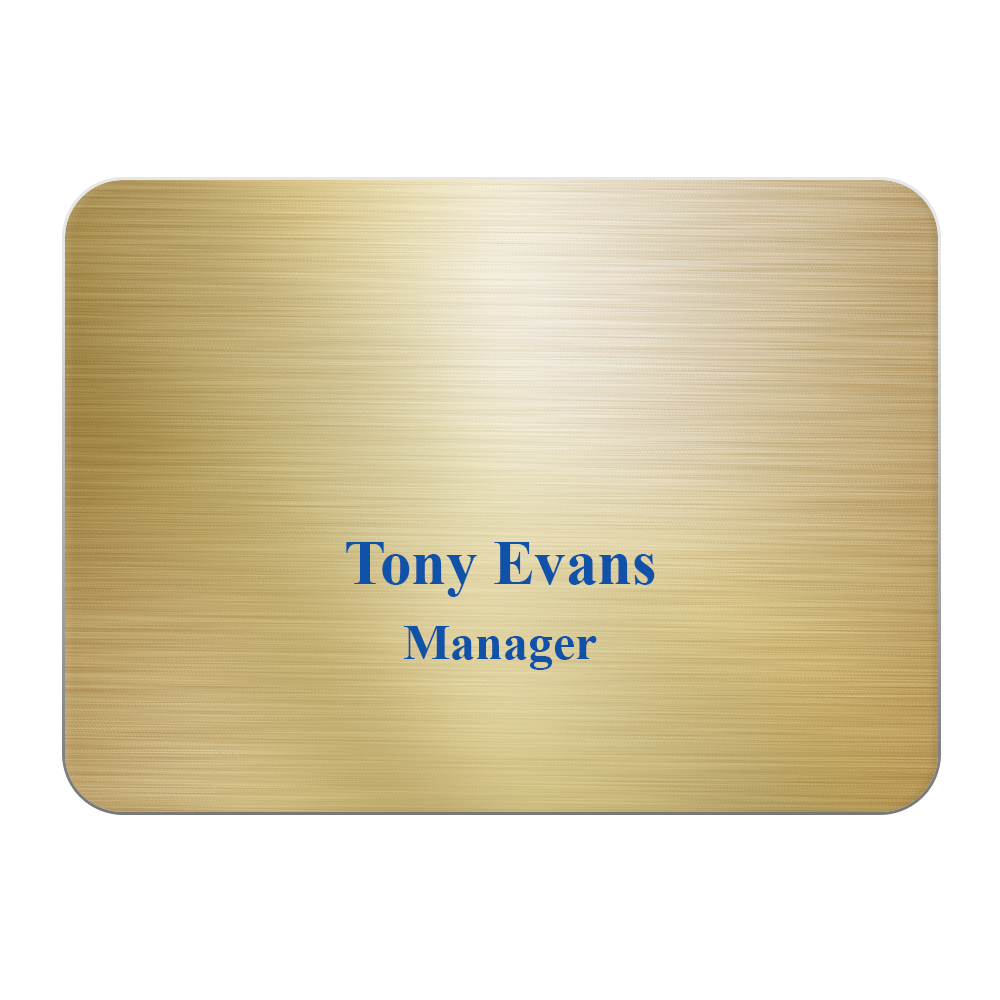 Aspen Metal Name Badge (Custom sized between 6 and 9 sq. in.) 8