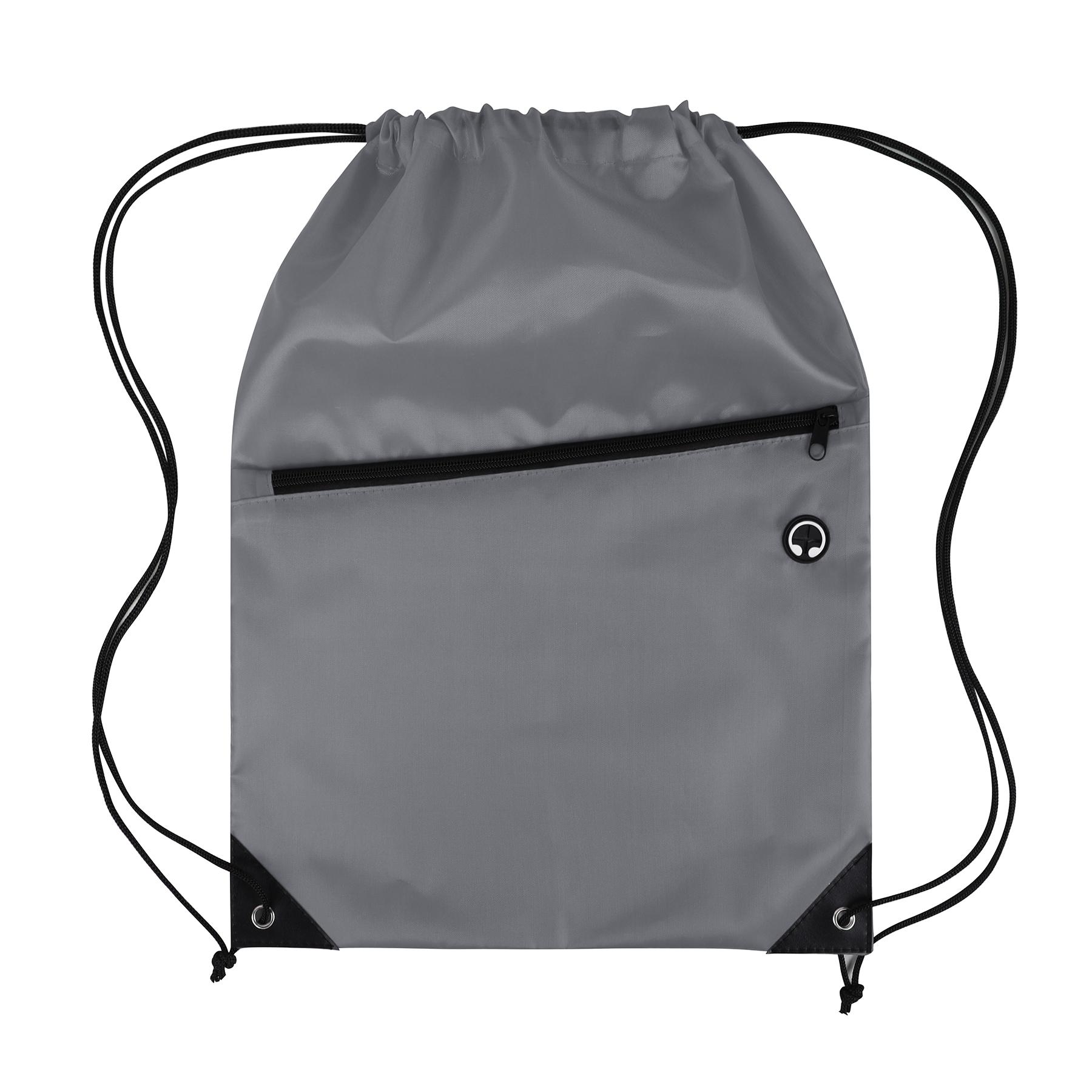 Drawstring Backpack with Front Zipper Pocket 67