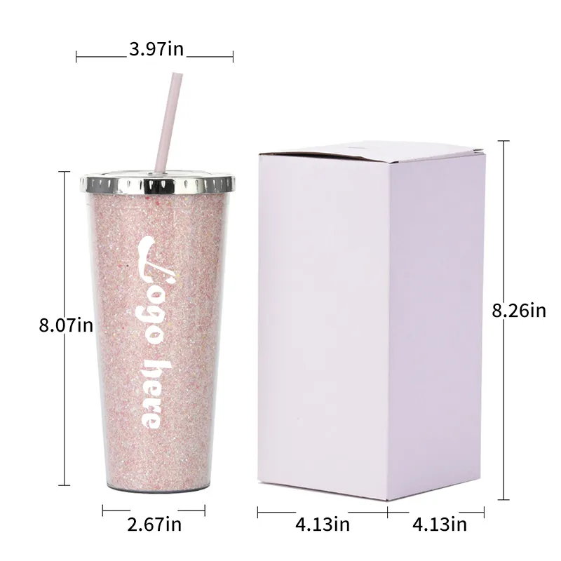 25oz Plastic Double Straw Mug 6