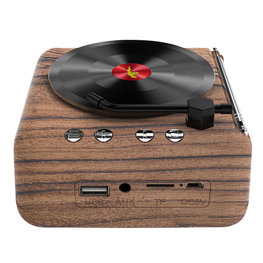 SonicWave Retro Record Player Shaped Bluetooth Speaker 5