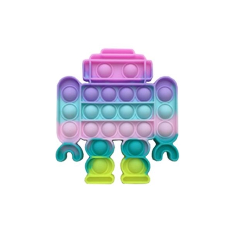 Macaron-colored robot Push Pop Bubble Sensory Fidget Toys