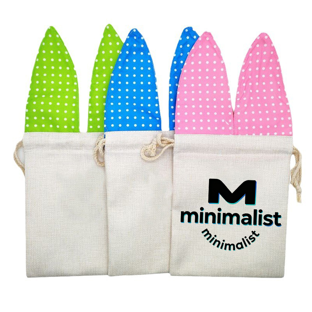 Easter Bunny Rabbit Ear Shopping Drawstring Bag