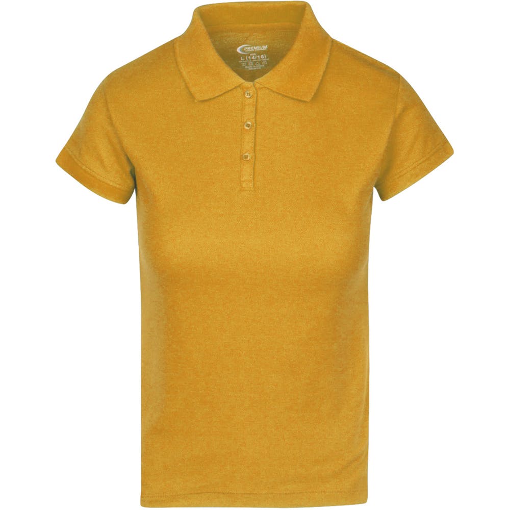 Juniors' Polo Uniform Shirts - Gold Size 2XL 3