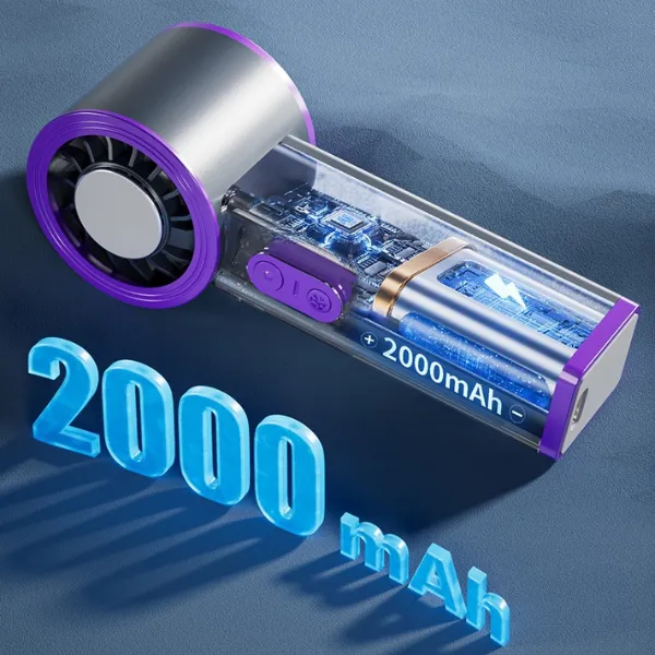100-Speed Handheld Fan with Digital Display and Light 26