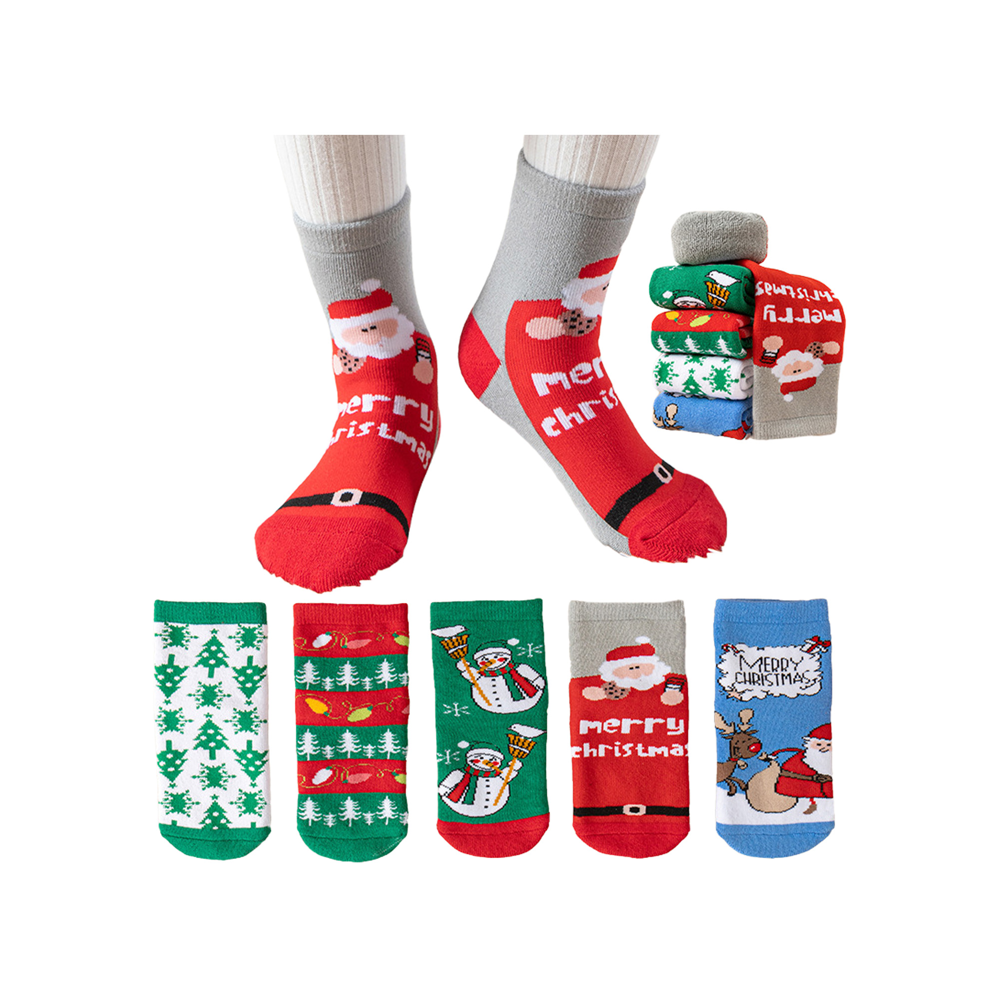 Cotton Children's Warm Christmas Socks 27