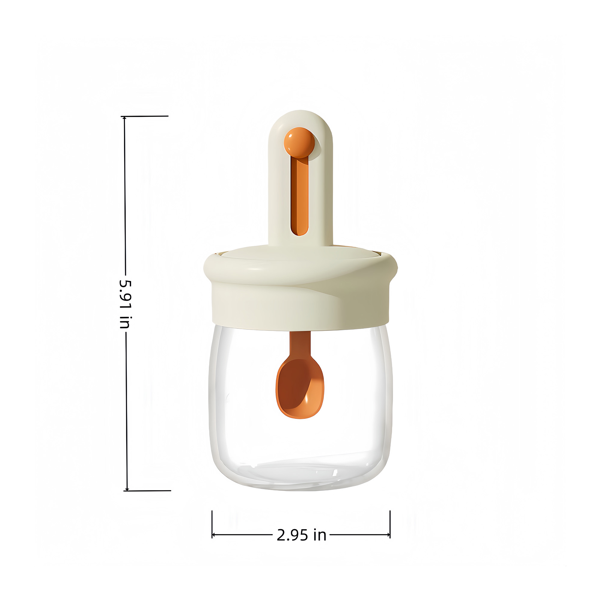 Spoon Lid Integrated Seasoning Jar 4