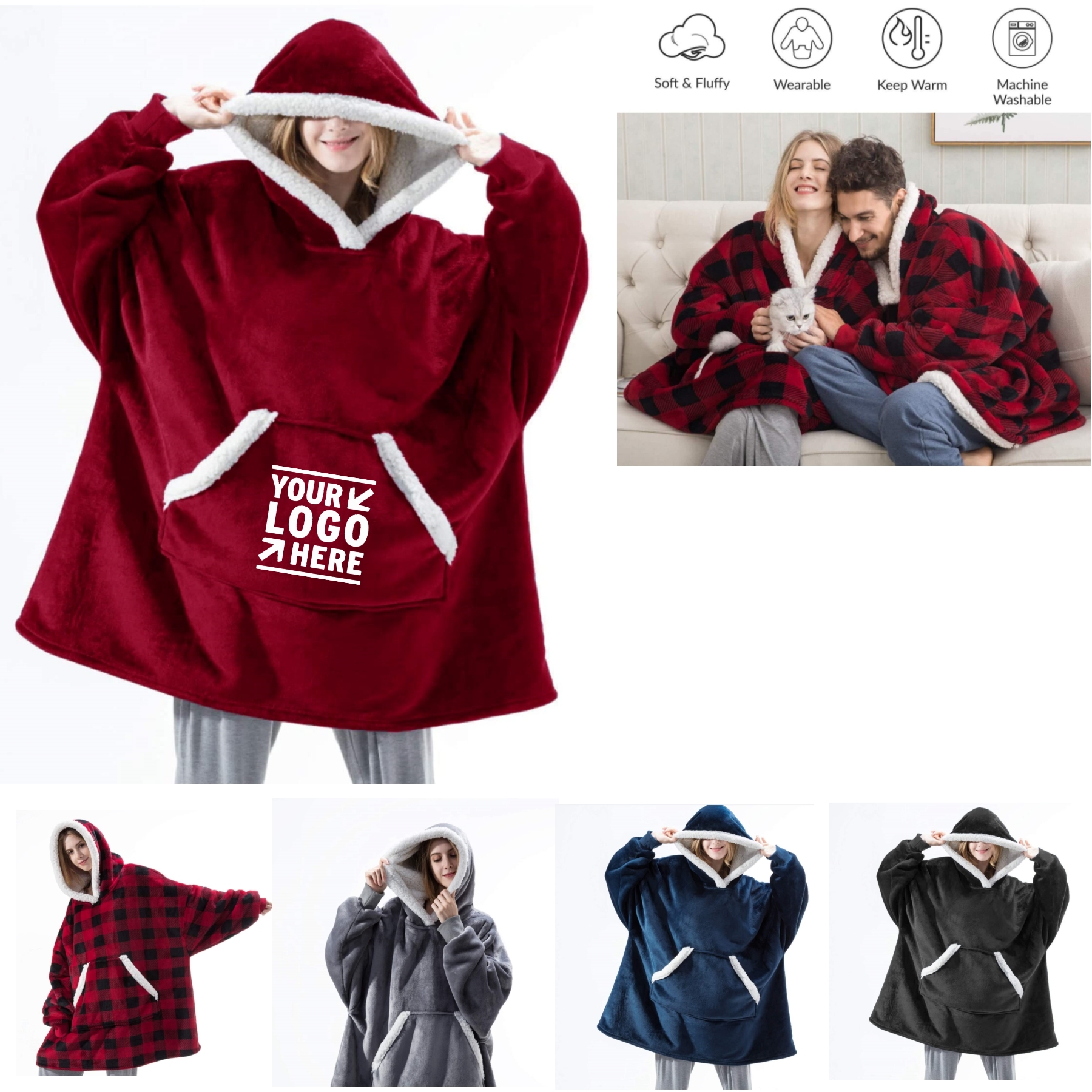 Wearable Blanket Hoodie