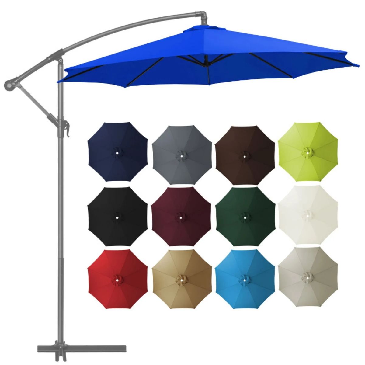 Covers 9ft Market Patio Umbrella Canopy - 8 Ribs