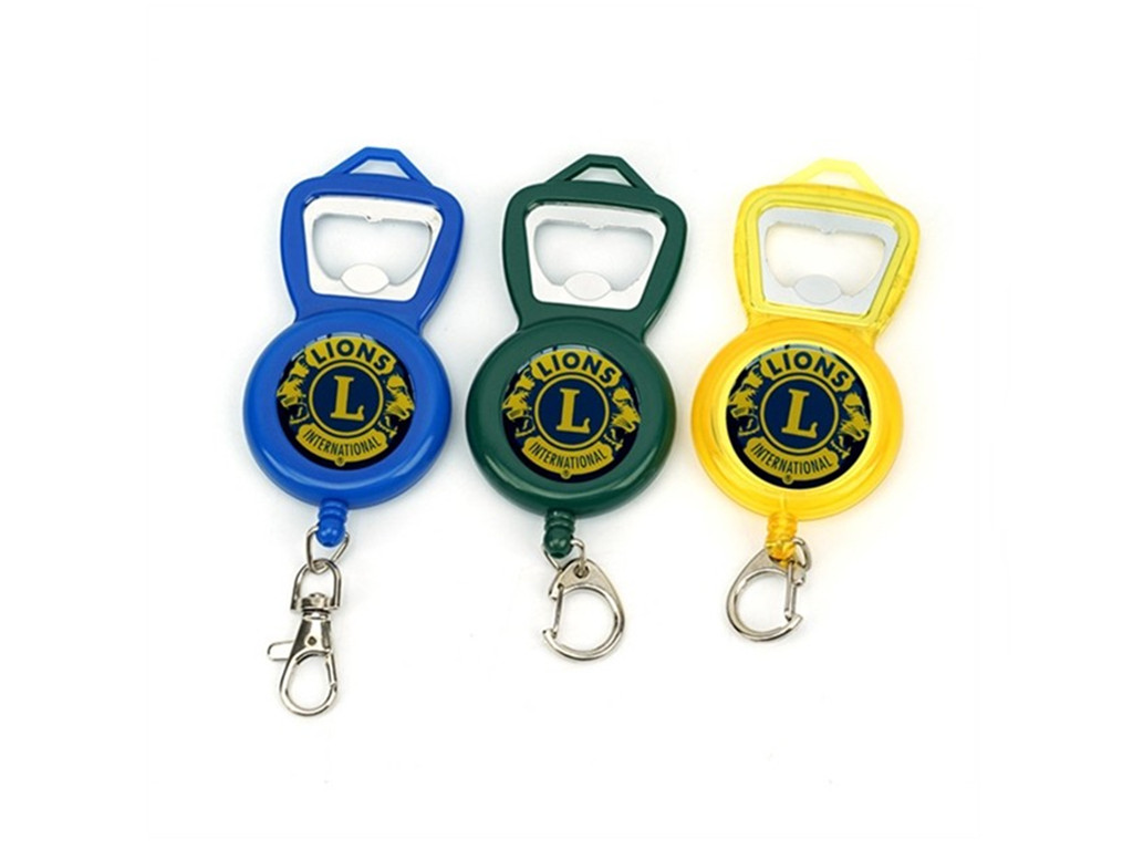 Retractable Bottle Opener Badge Reel