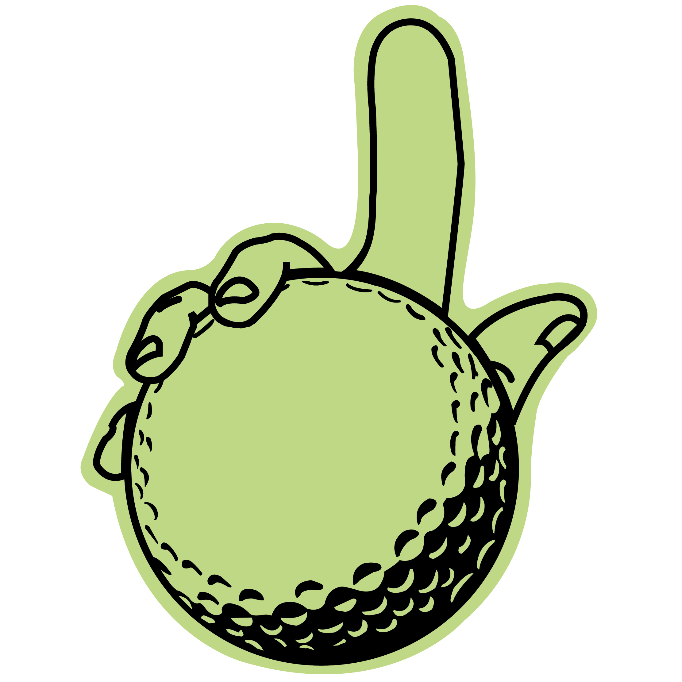 Large Golf Ball Hand 75