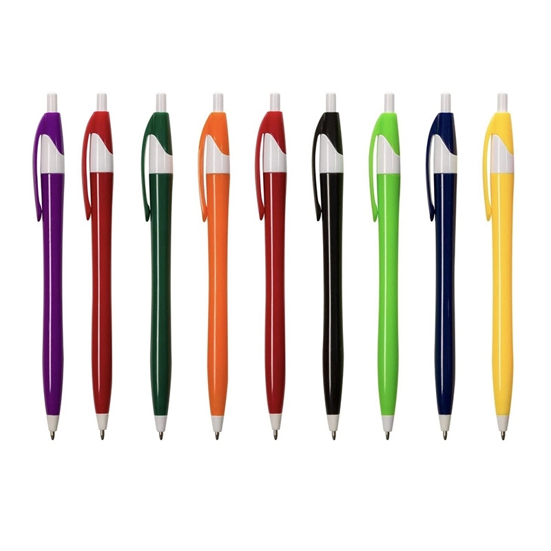 Custom Printed Retractable Plastic Barrel Ballpoint Pen