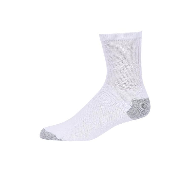Cotton Crew Sport Socks - White 9-11 3