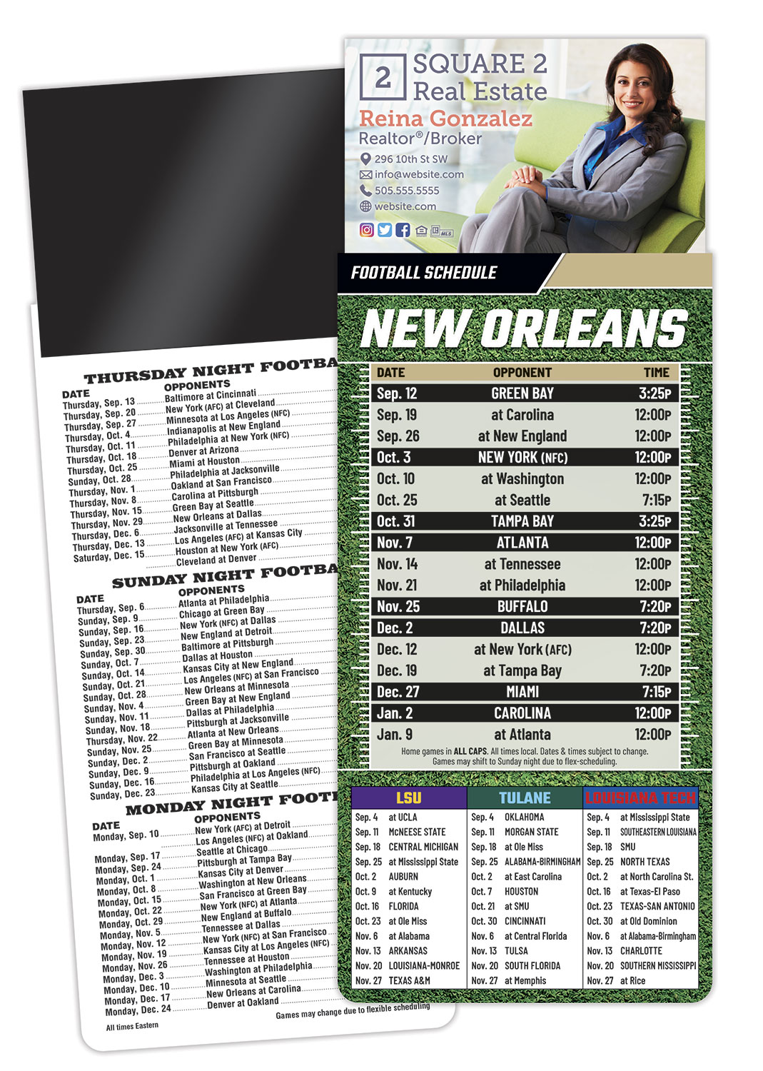 Magna-Card Business Card Magnet Football Schedules (3.5x9)