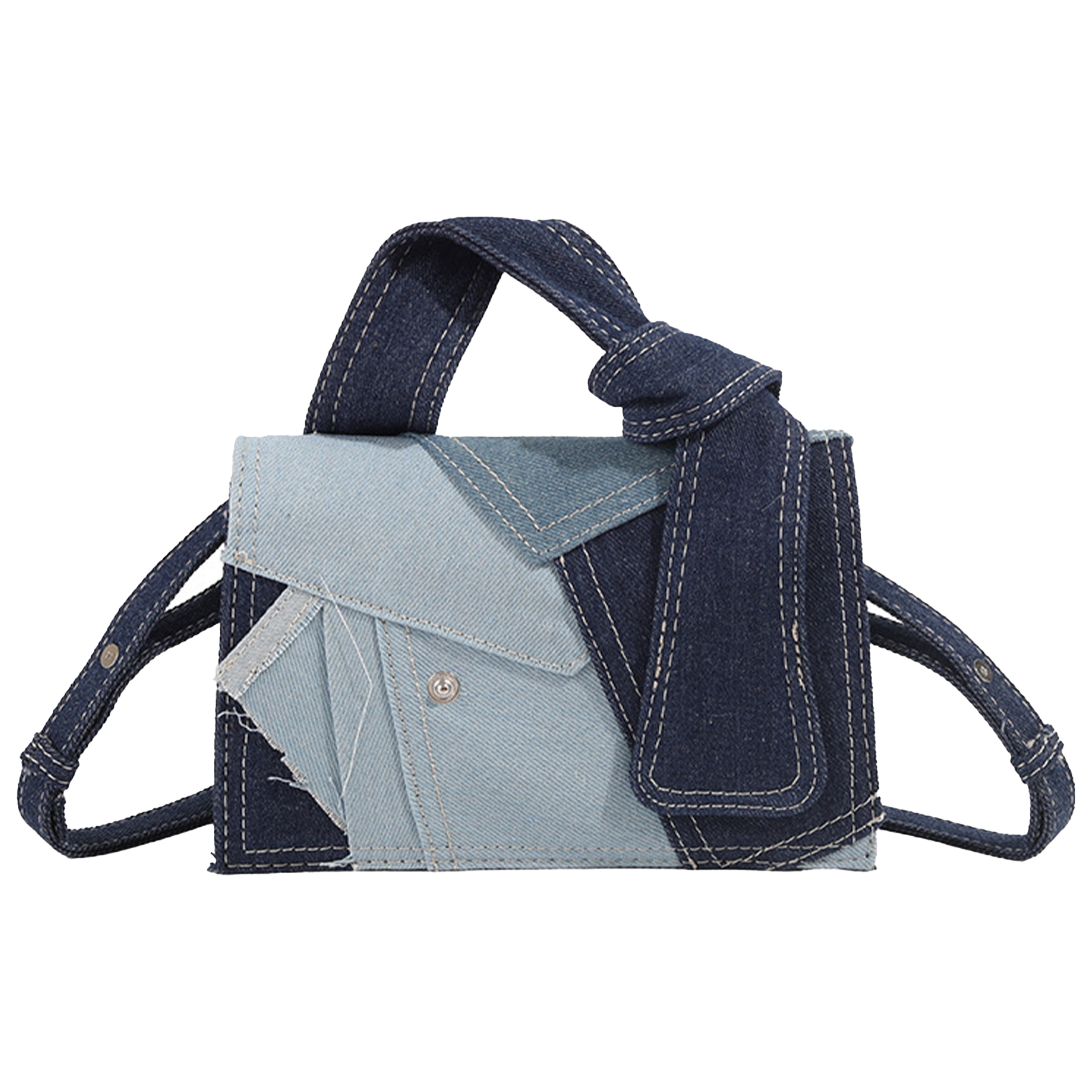 Denim Leisure Splicing Crossbody Bag 11