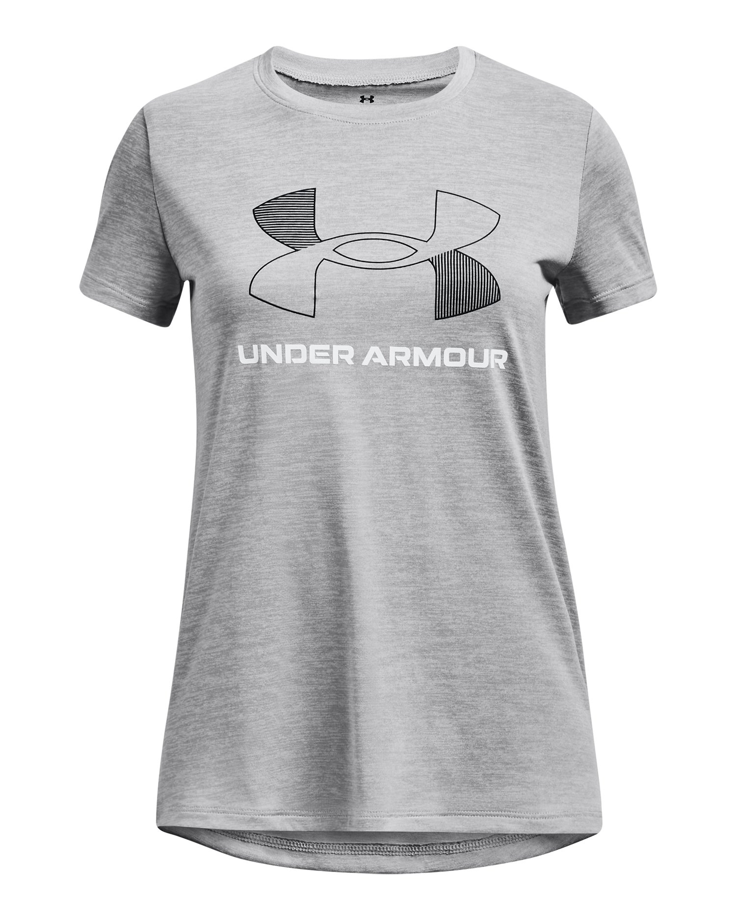 UA Tech Twist Big Logo Girls' Short Sleeve 21