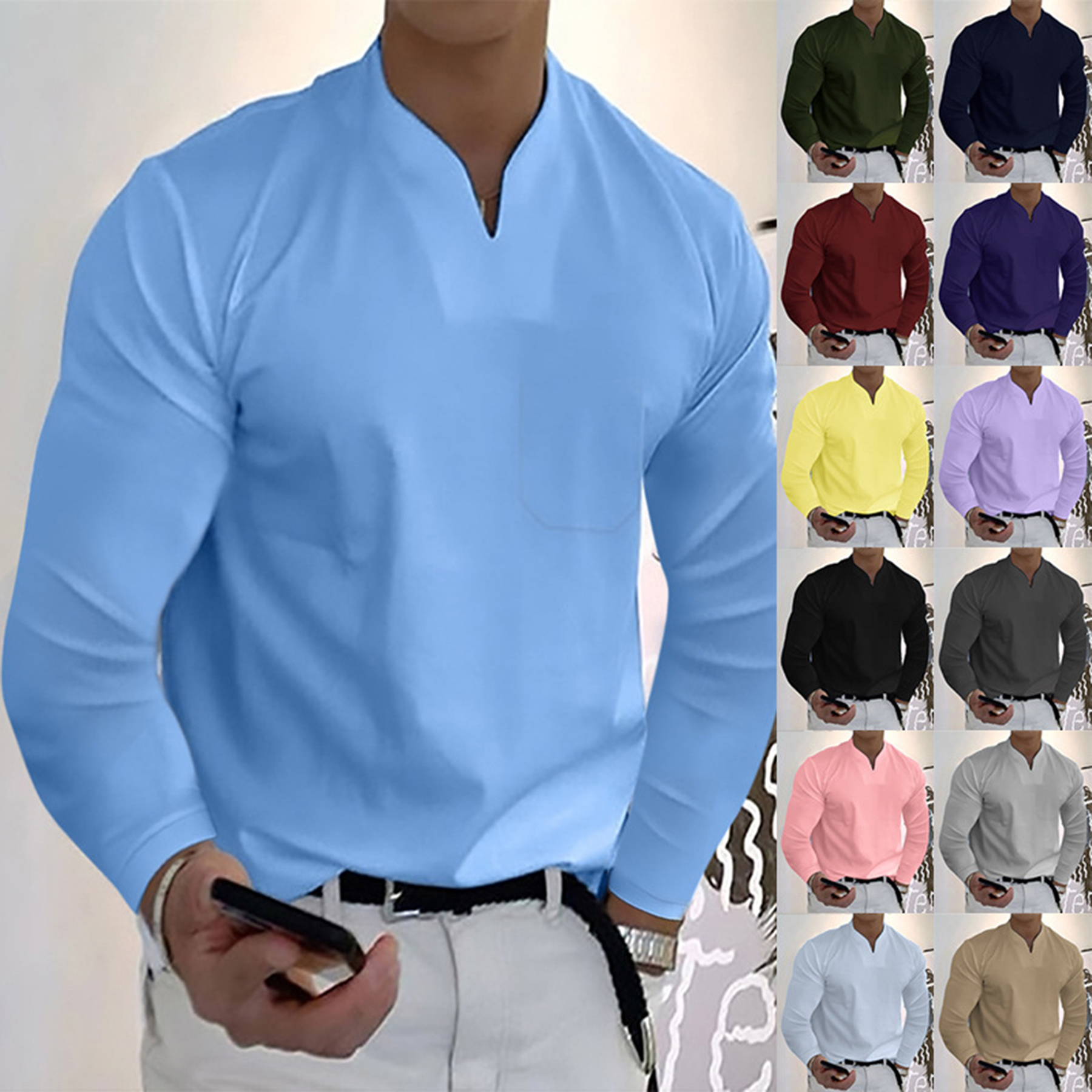 Mens Athletic V Neck T Shirts