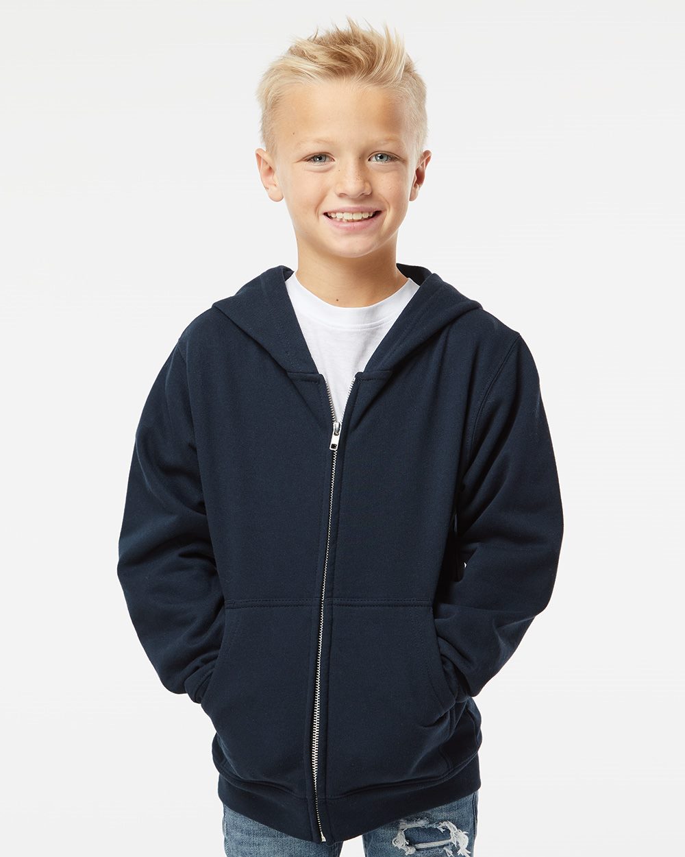 Youth Midweight Full-Zip Hooded Sweatshirt - SS4001YZ