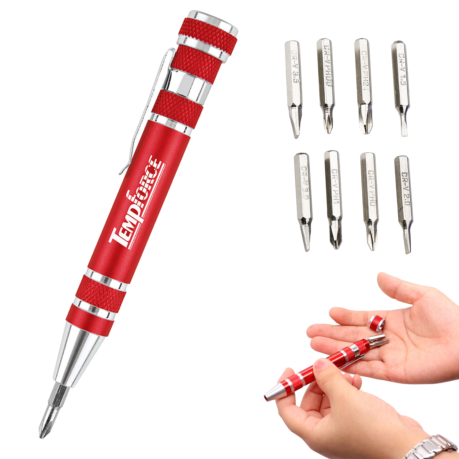 8 in 1 Aluminum Screwdriver