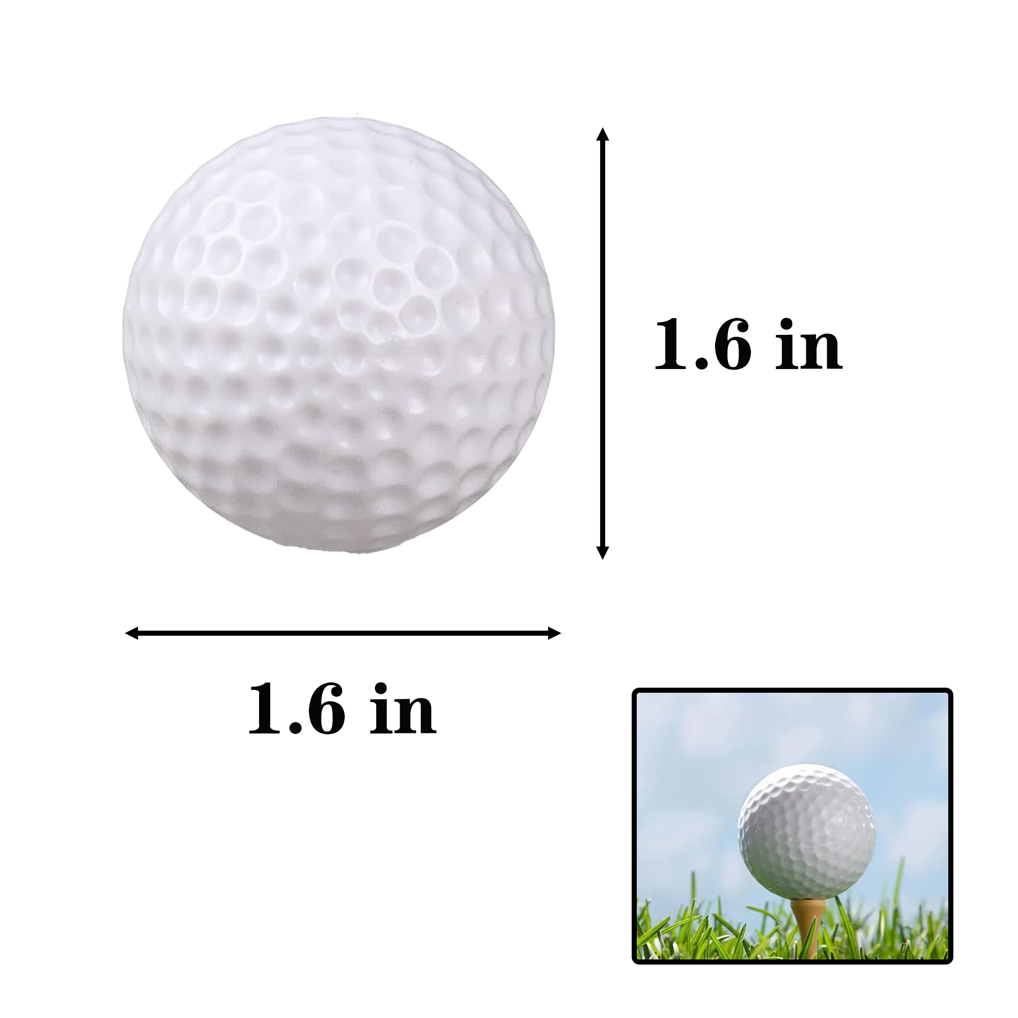 White Golf Practice Ball 6