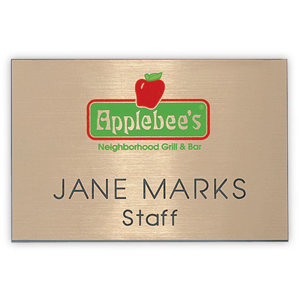 Hollywood Plastic Name Badge (Standard Size 2" x 3")