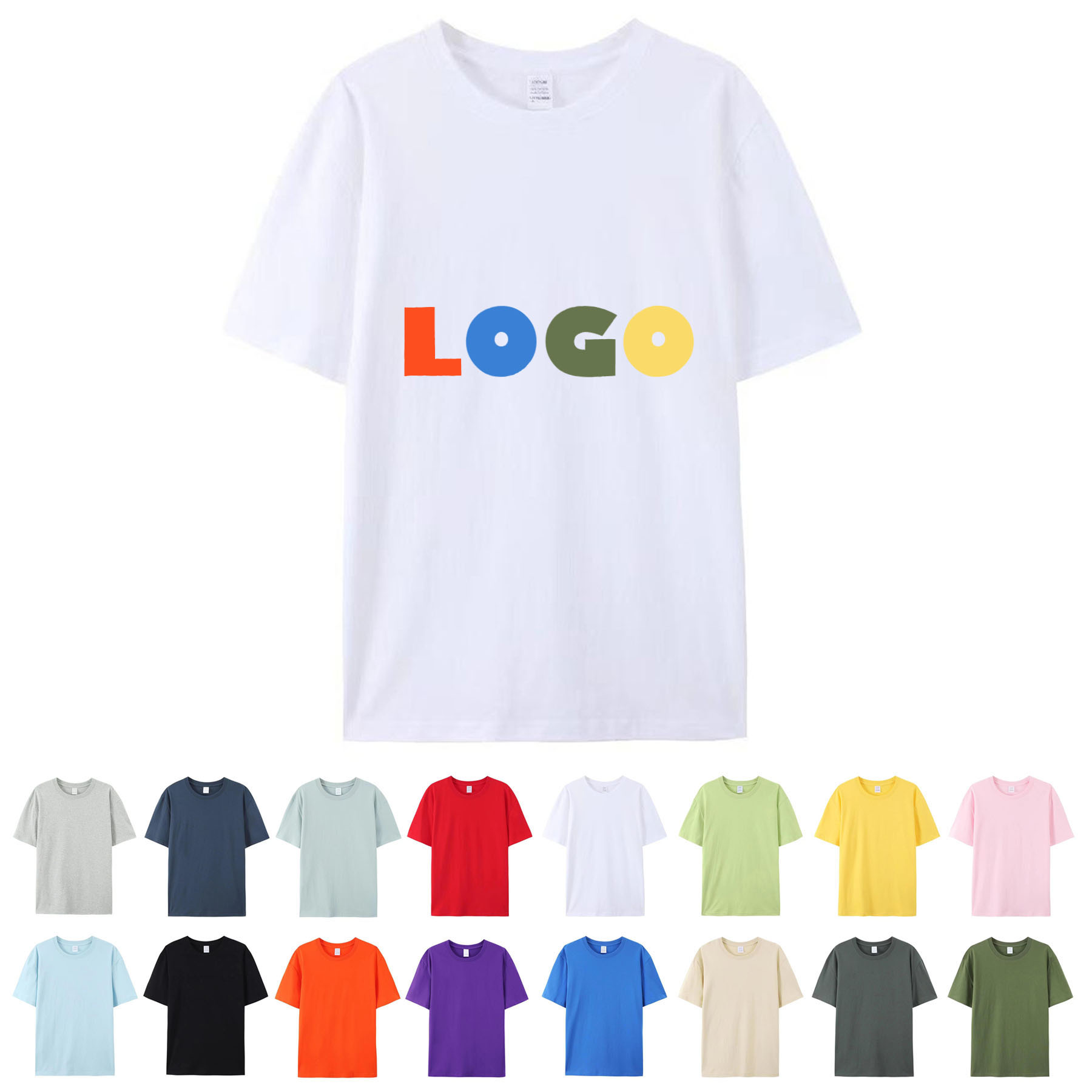 Unisex Cotton Short Sleeve Crewneck T Shirt