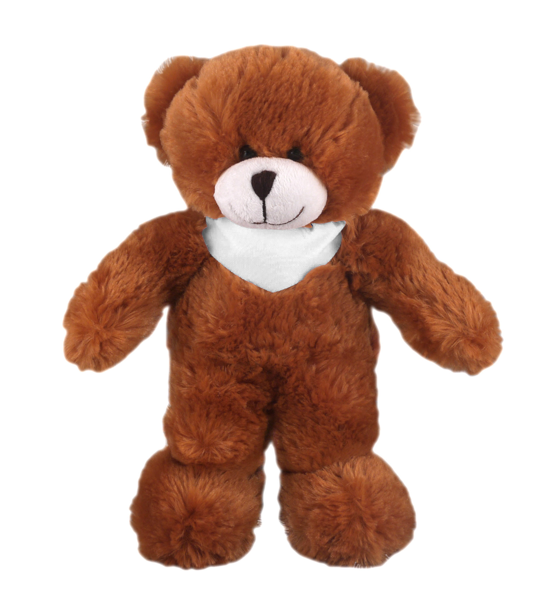 Soft Plush Stuffed Mocha Teddy Bear with Bandana BABR001 BigPromotions