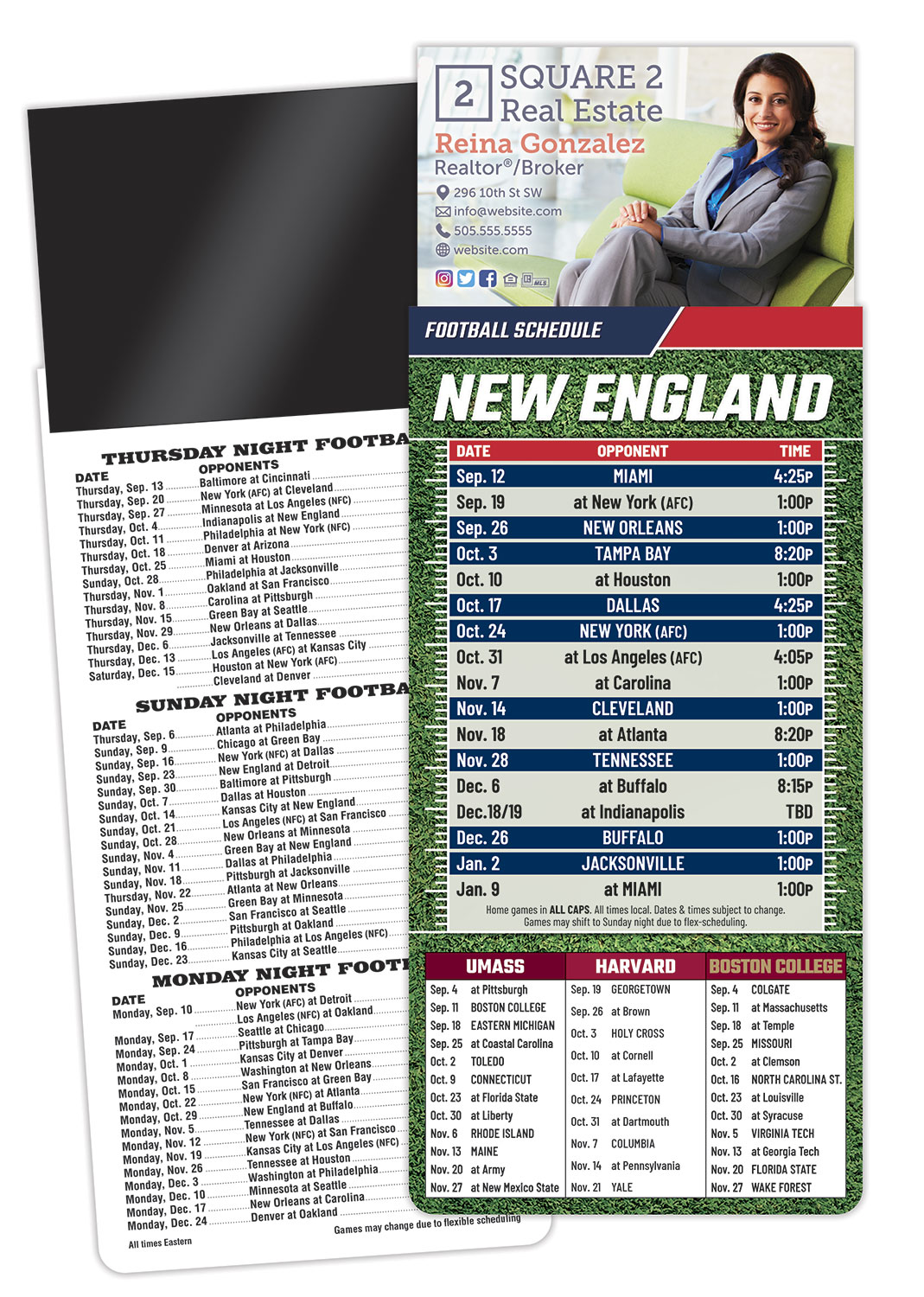 Magna-Card Business Card Magnet Football Schedules (3.5x9)