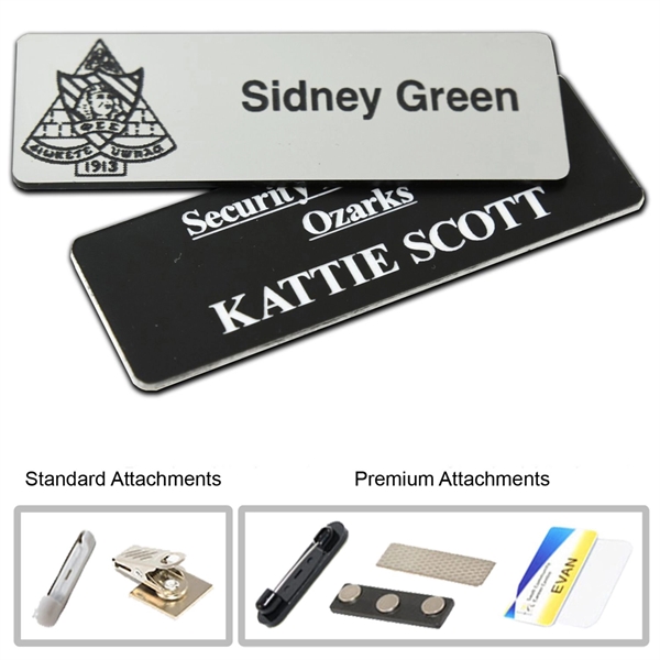1 x 3 in Name Badge - Plastic Engraved