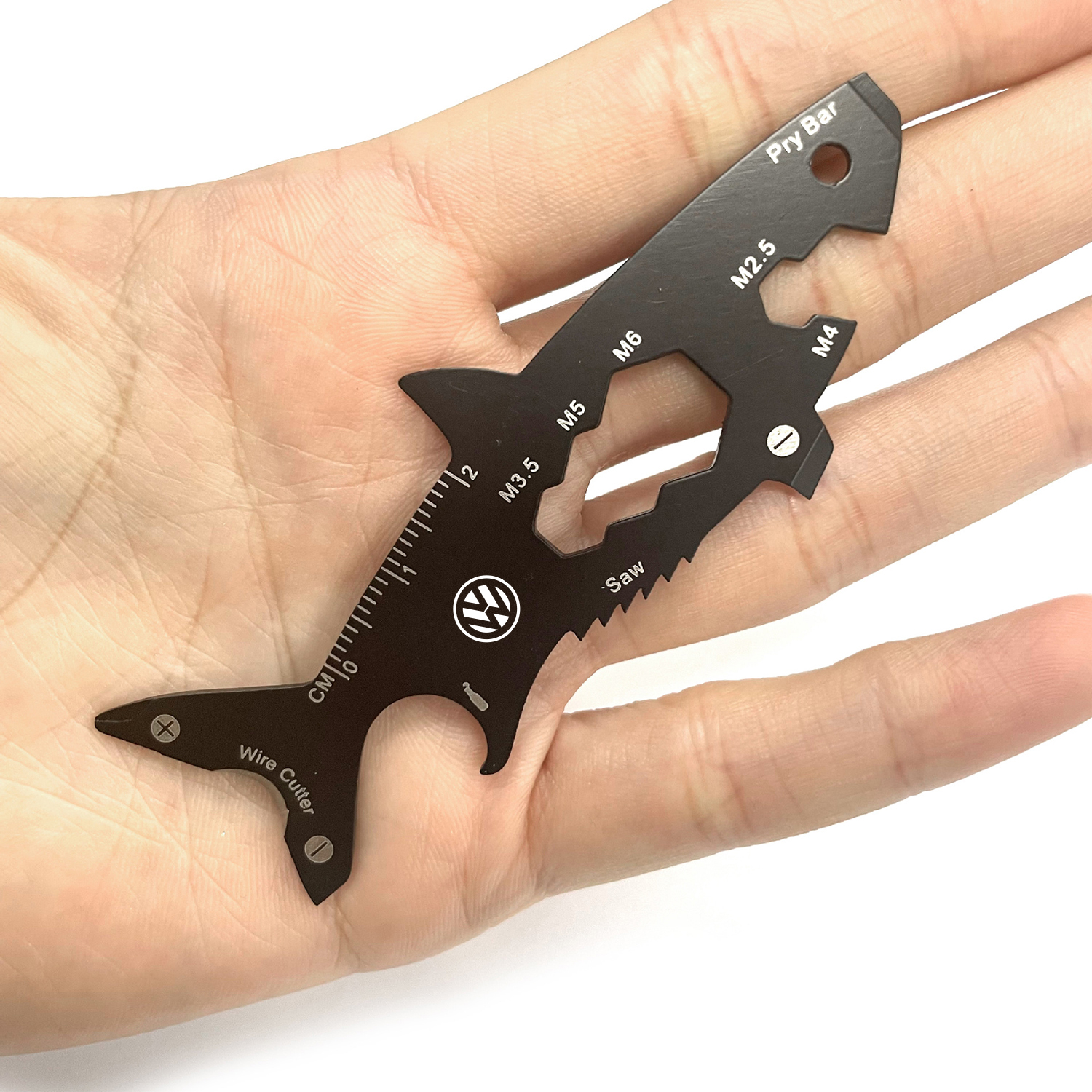 GearCard 15-in-1 Shark-Shaped Multi-Tool Card – Stainless Steel Wallet EDC Gadget 5