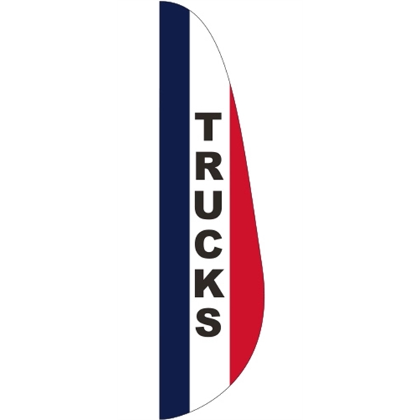 3' x 12' Message Feather Flag - Trucks