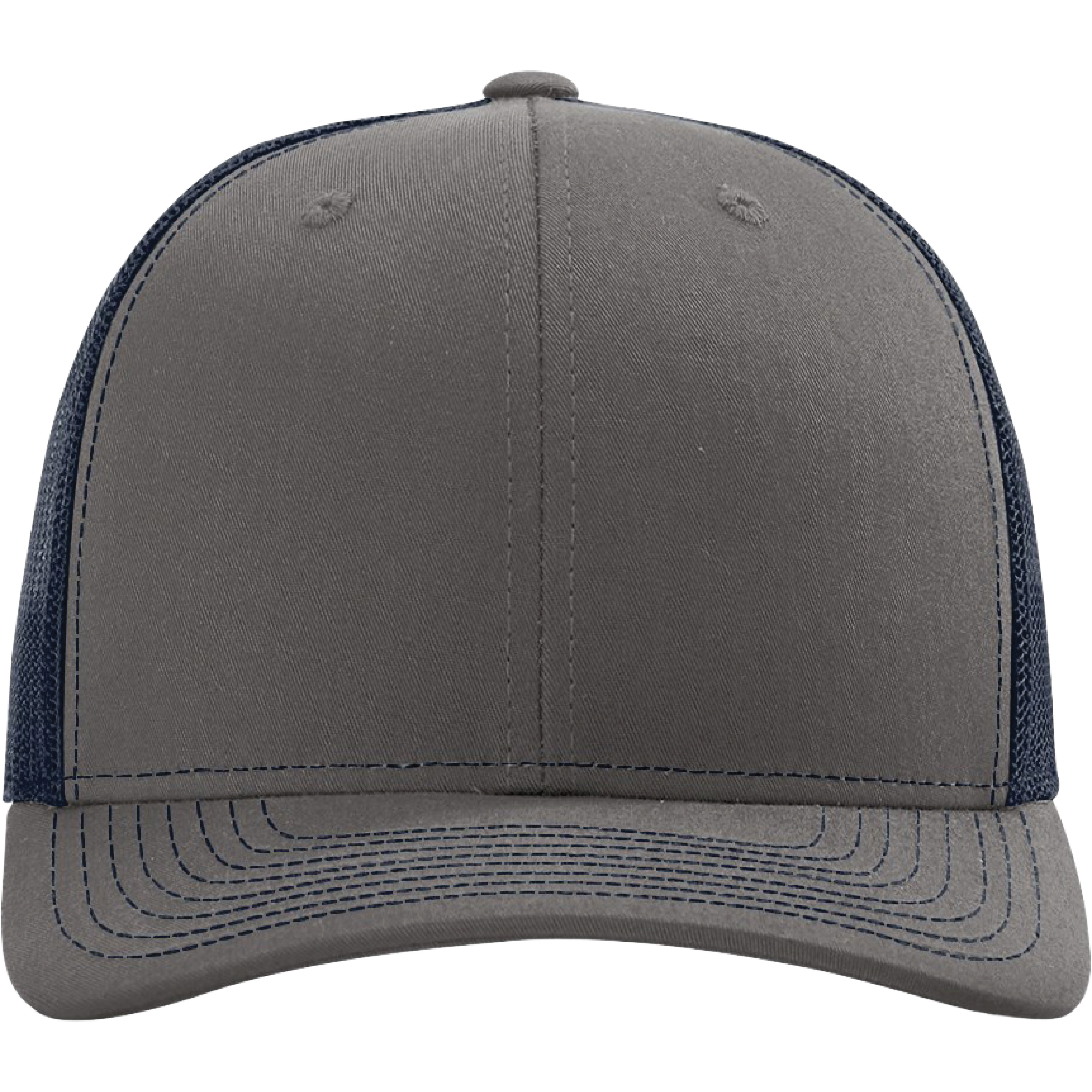 Richardson 112 6-Panel Snapback Trucker Hat w/Leatherette Adhesive Patches or Embroidery 309