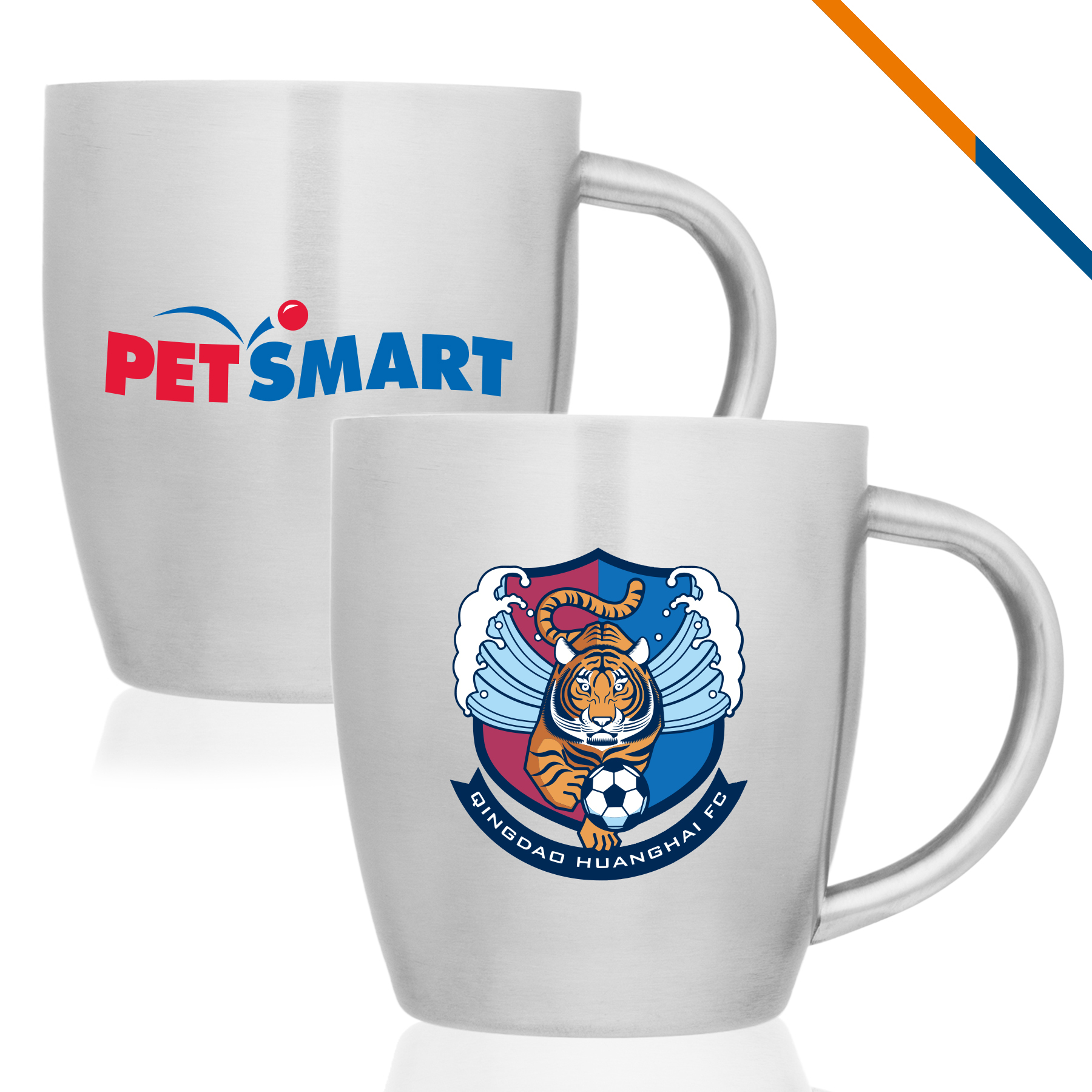 Plexi Stainless Steel Coffee Mug - 10 OZ.