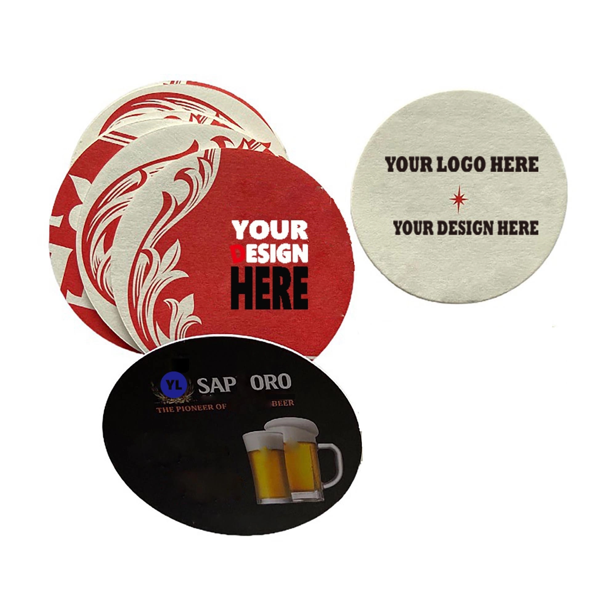 3 1/2" Round Full Color Paper Coaster