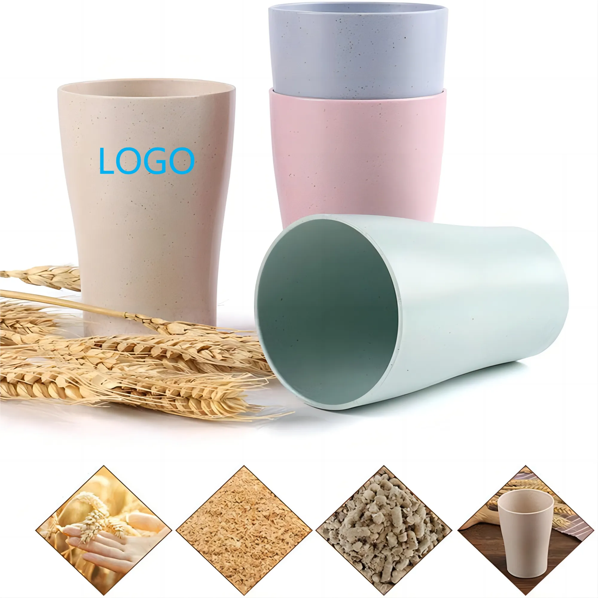 Wheat Straw Toothbrush Cup 10oz 6