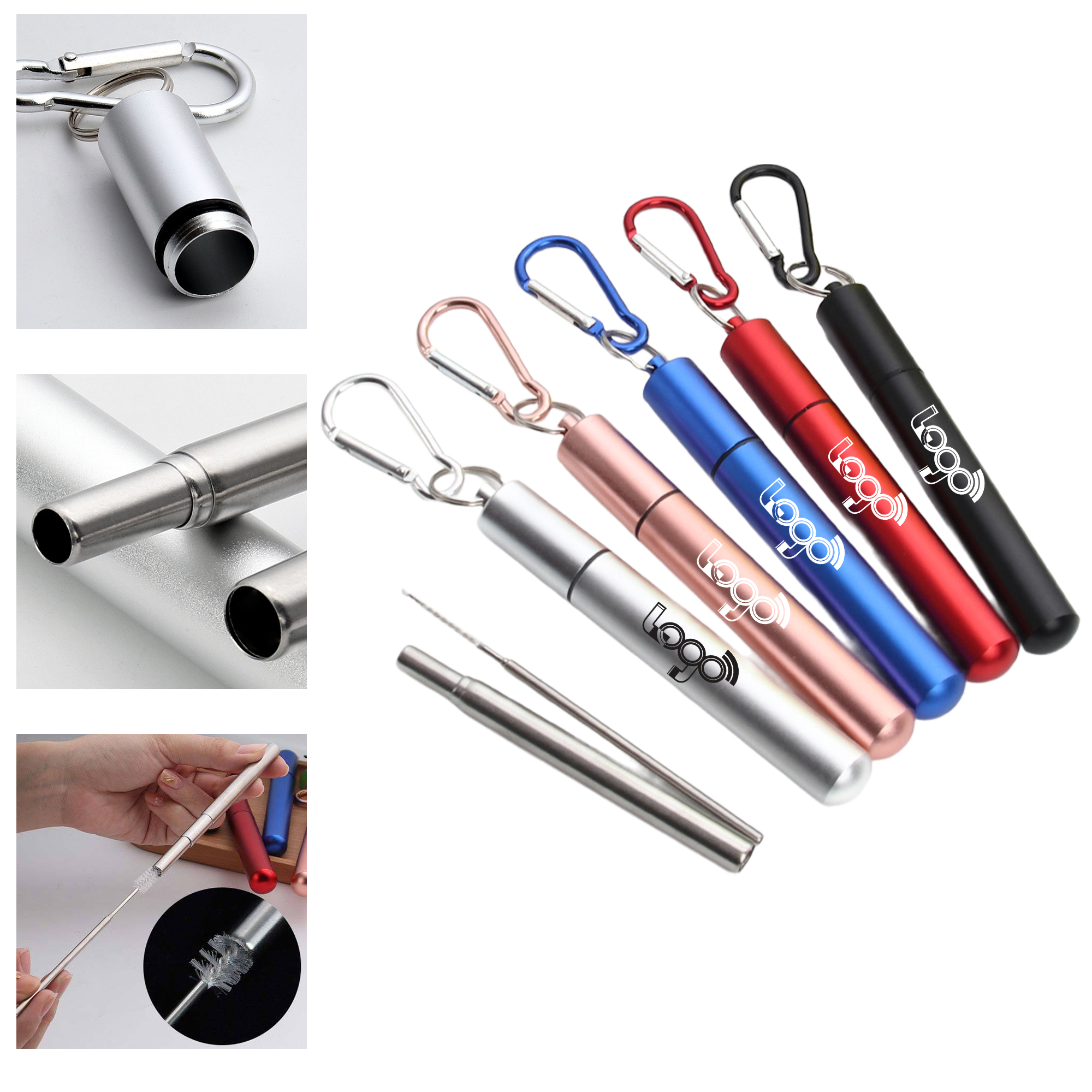 Eco-Friendly Collapsible Straw Set 2