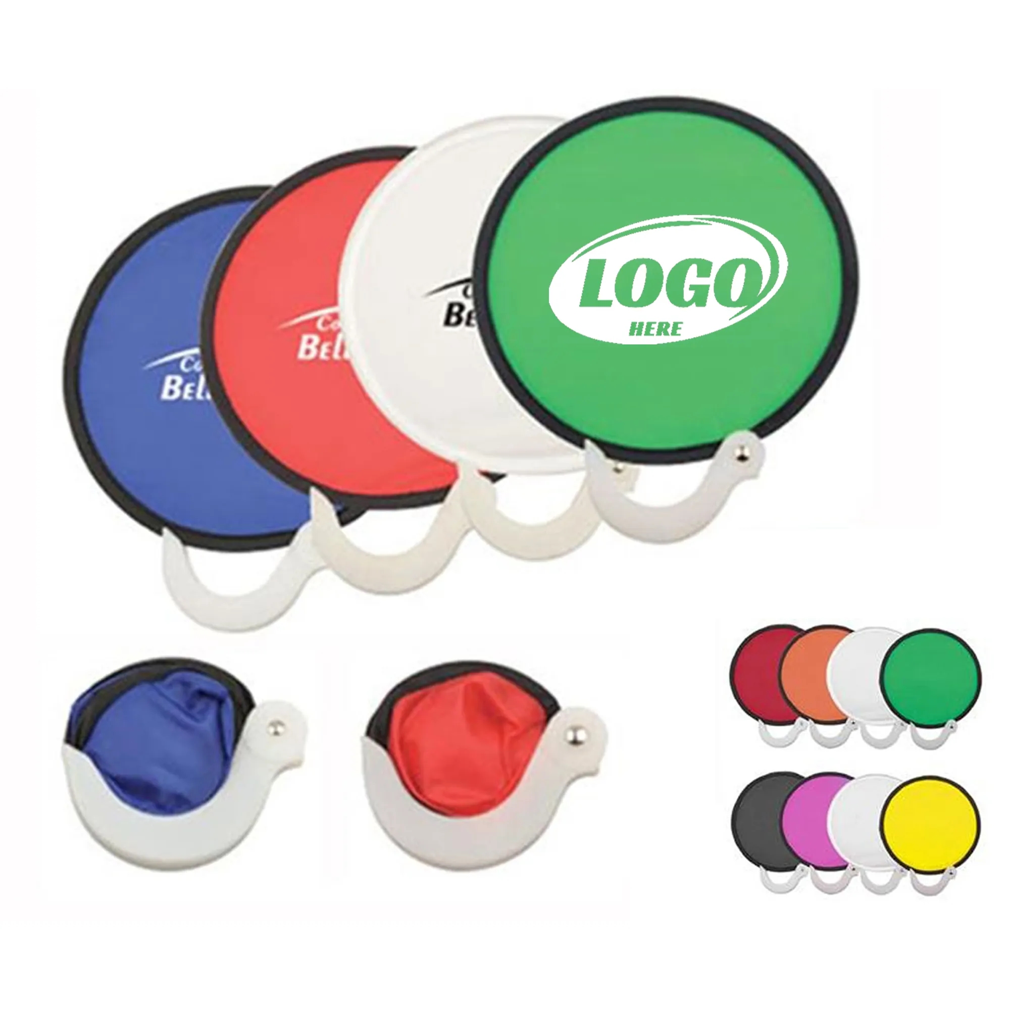 Polyester Foldable Fan With Pouch 5