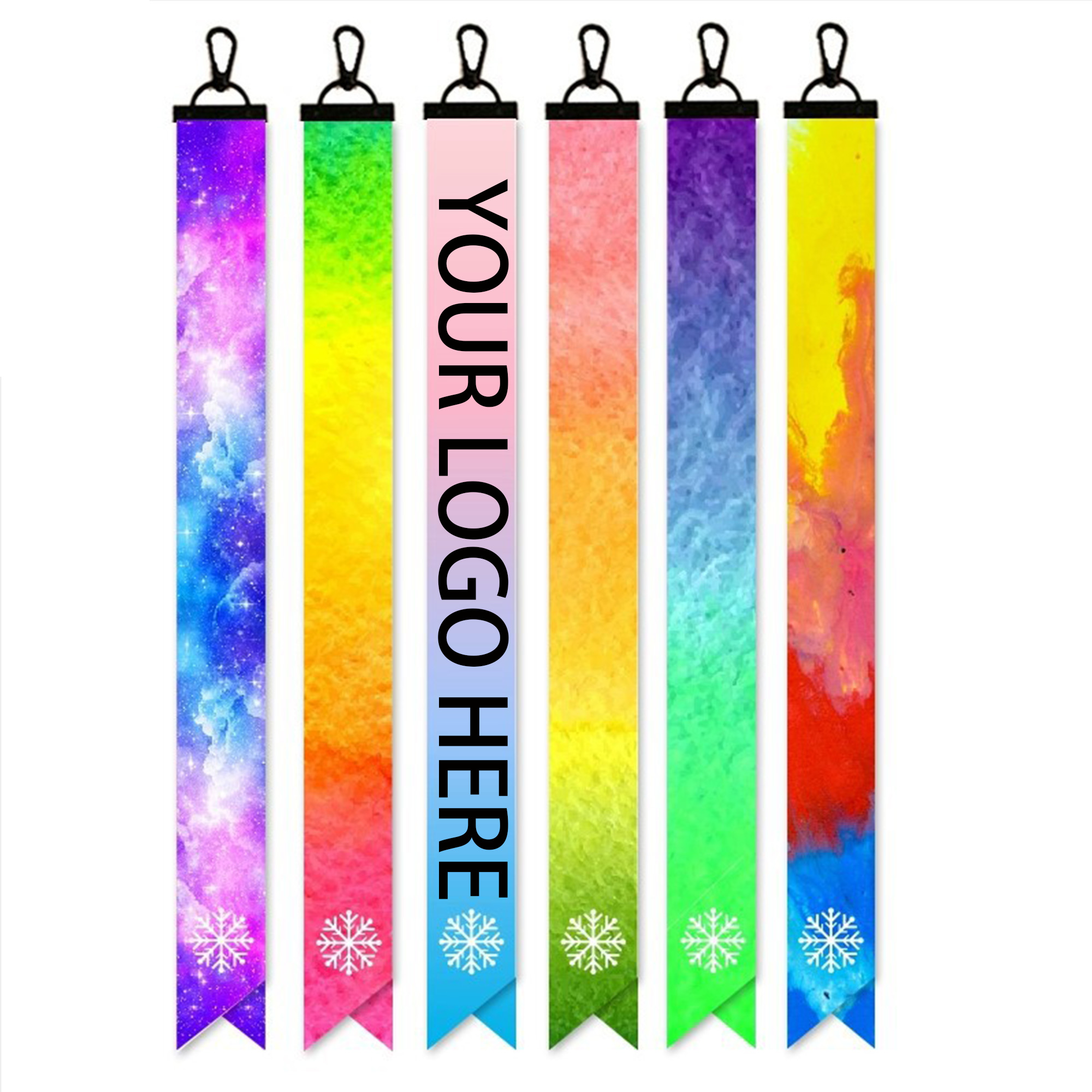 Multi-Color Customizable Double-Sided Printable Safety Streamer for Multi-Scene Outdoor Activities 5