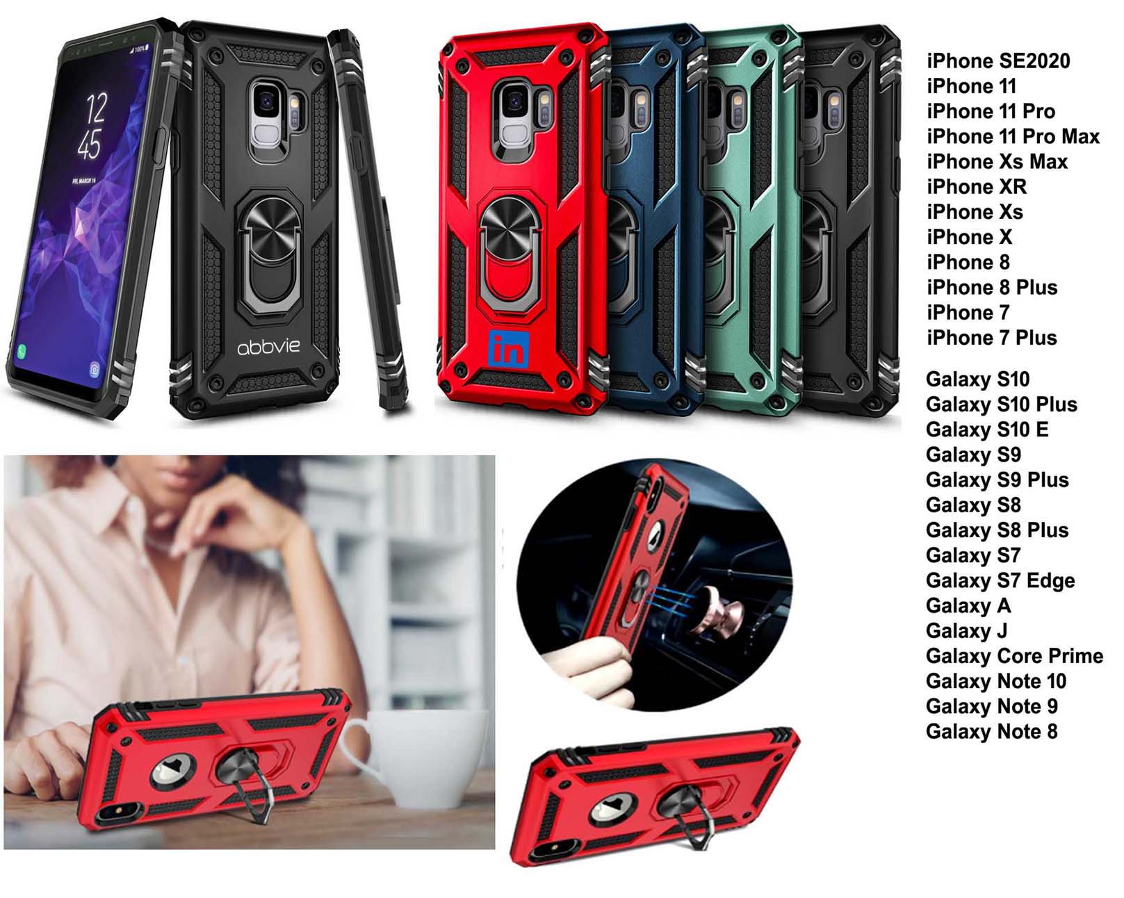 iBank ®iPhone 17 Pro Case with Metal Ring Holder Kickstand