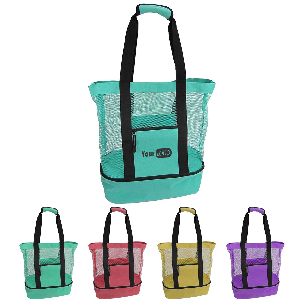 Oxford Spacious Mesh Tote Bag For Beach And Pool Days