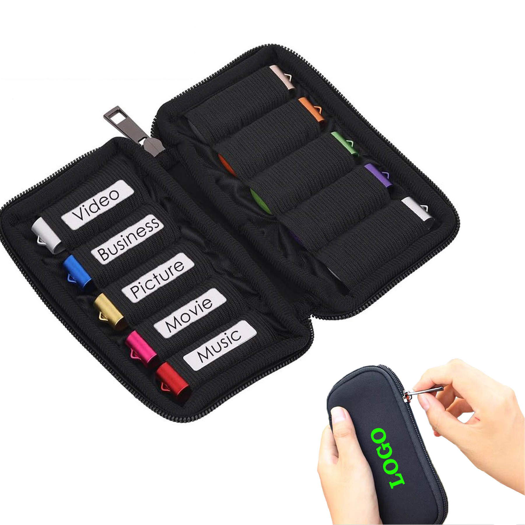 10 Slot USB Flash Drive Storage Case 2