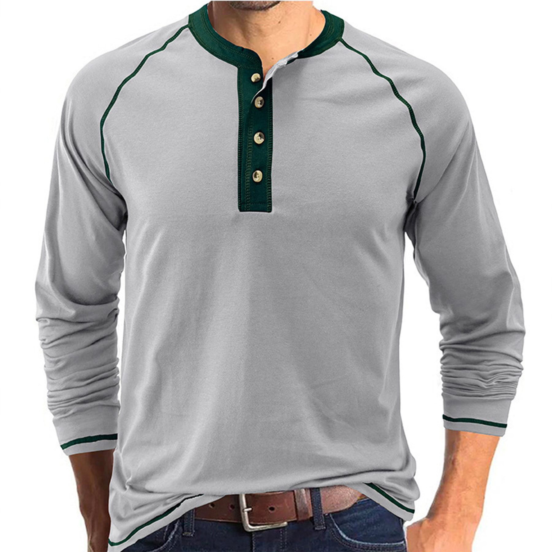 Outdoor Button Long Sleeved Bottoming Shirt 33