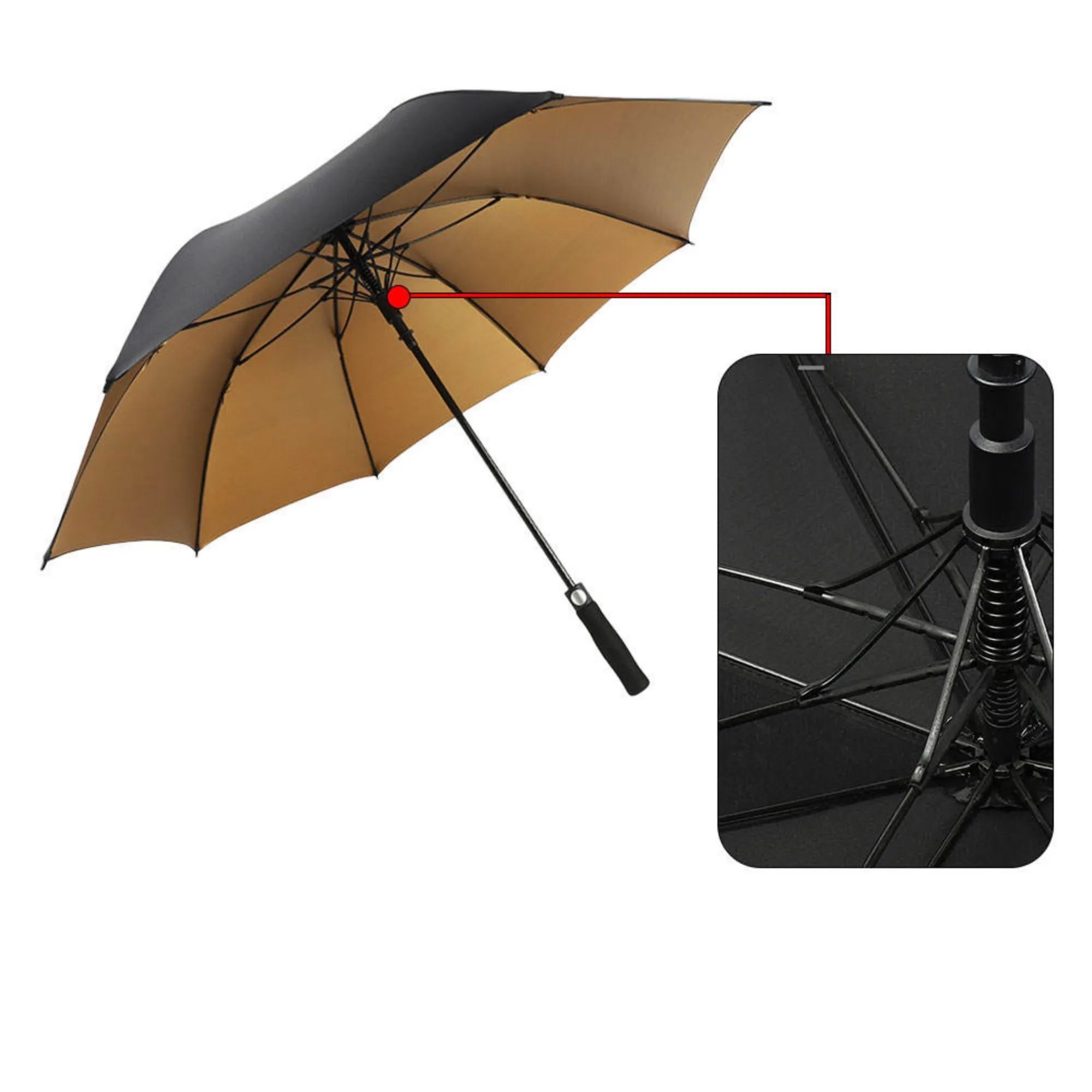 27inch Large Luxury Promotional Branded Custom Golf Umbrella 9