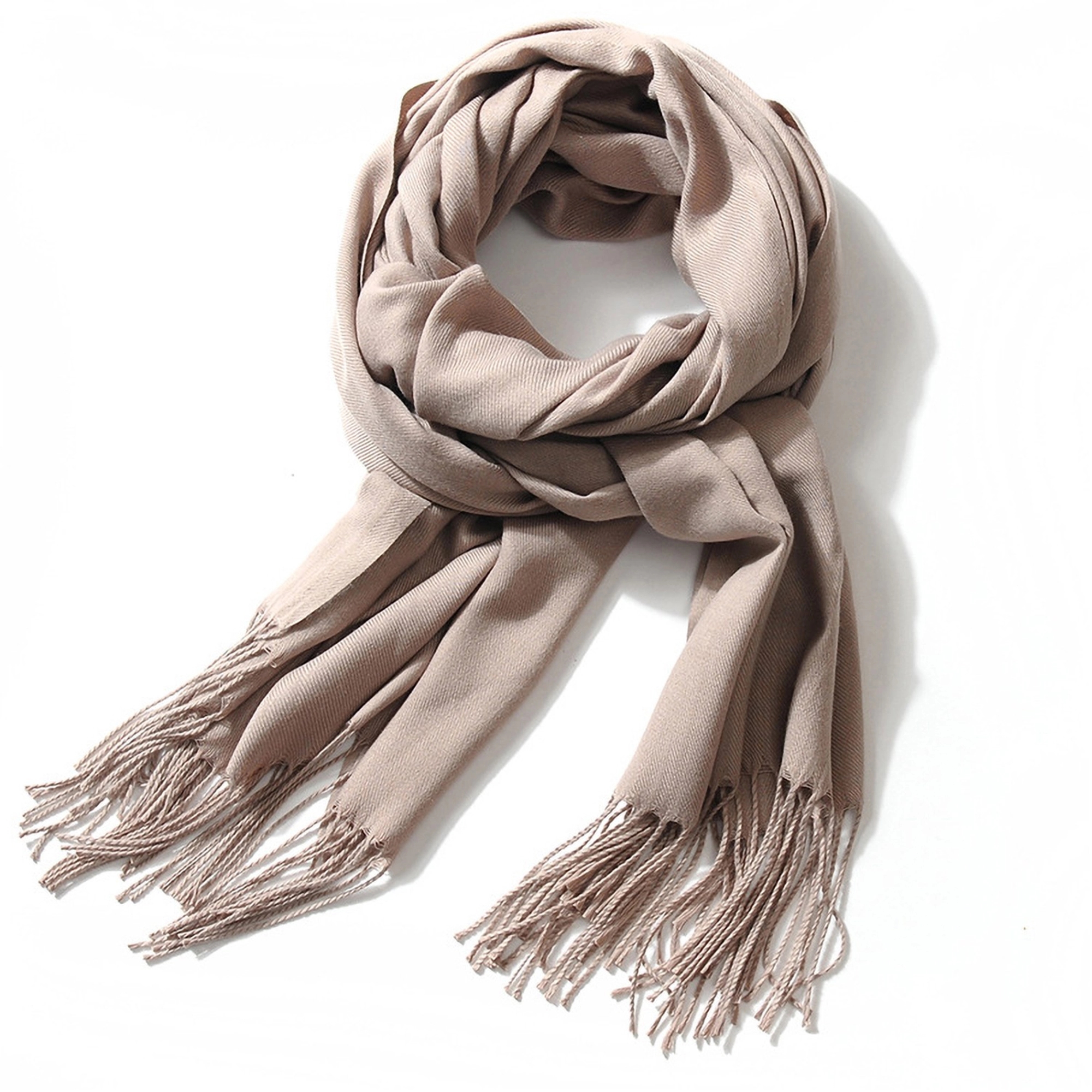 Cashmere Pashmina Woven Scarf With Fringes 23