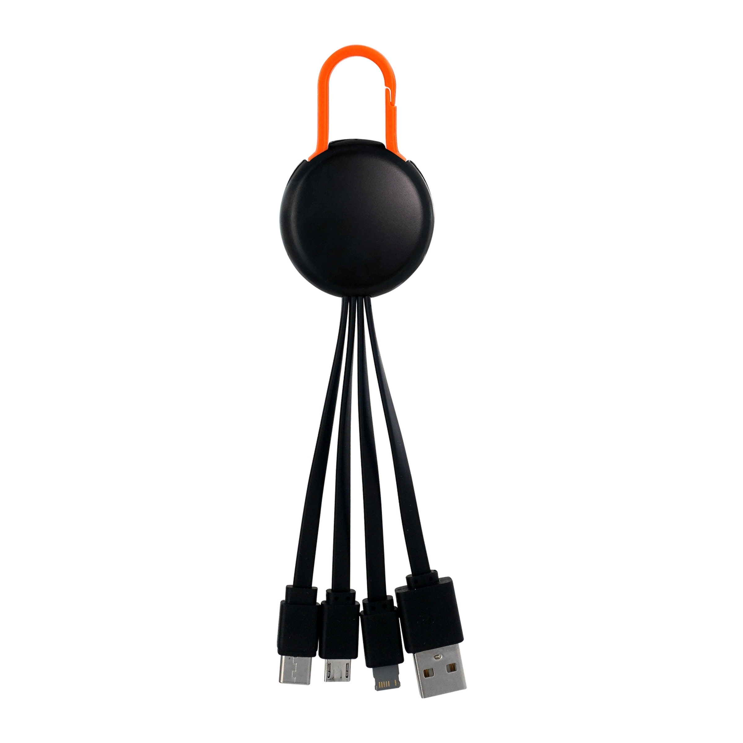 BLACK COLORFUL CLIP 3 IN 1 CHARGING CABLE 2