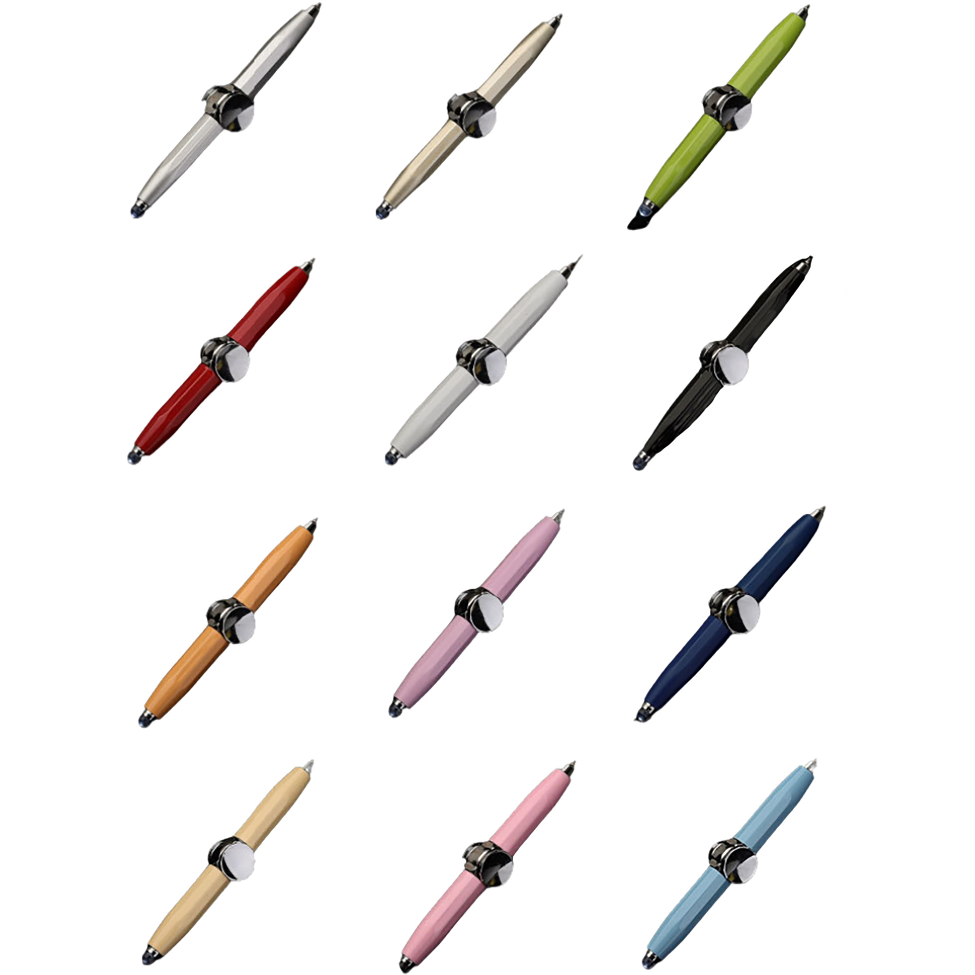 LED Light Metal Fidget Spinner Stress Relief Ballpoint Pen 15