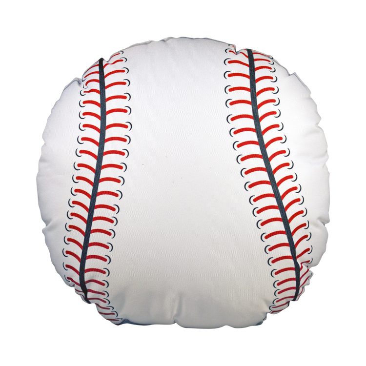 Baseball Shaped Sublimated Pillow POBB Limelight