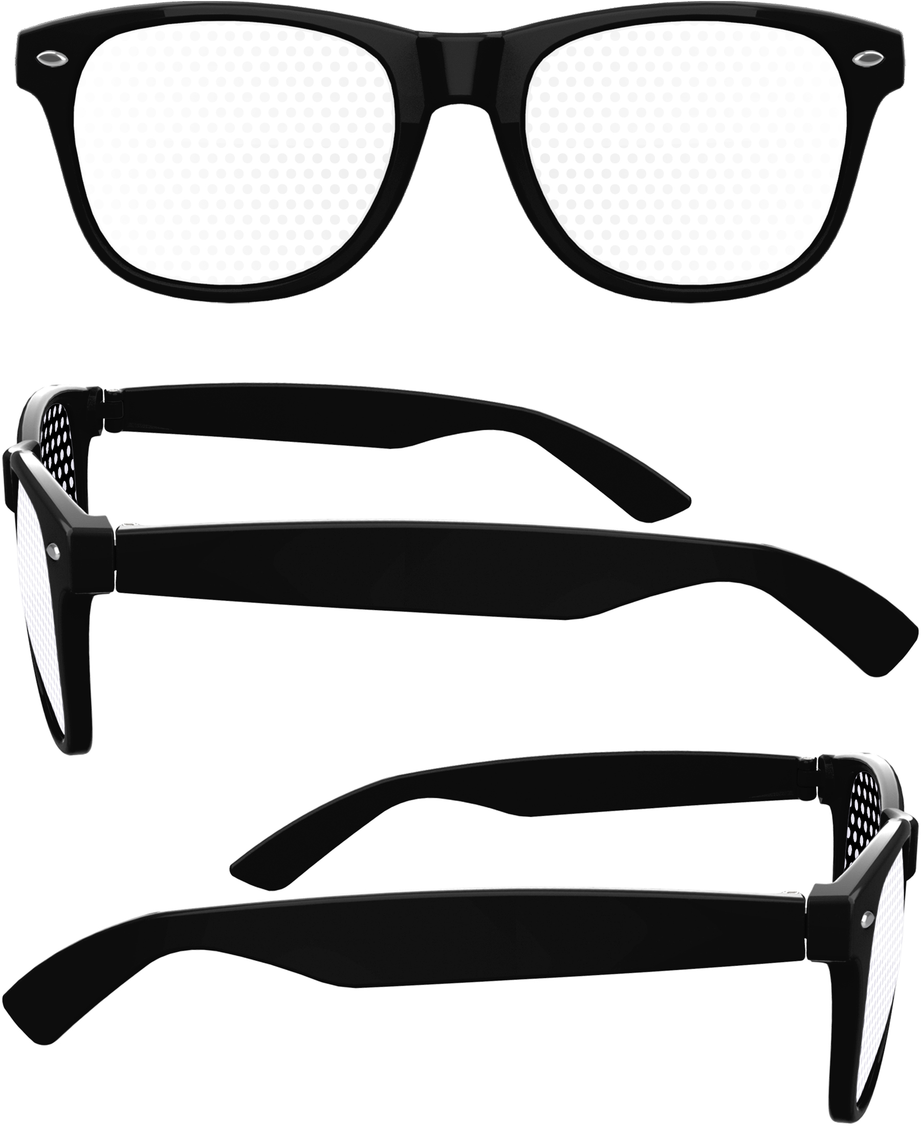 Retro Pinhole Sunglasses w/ 1-Color Temple Imprint 45