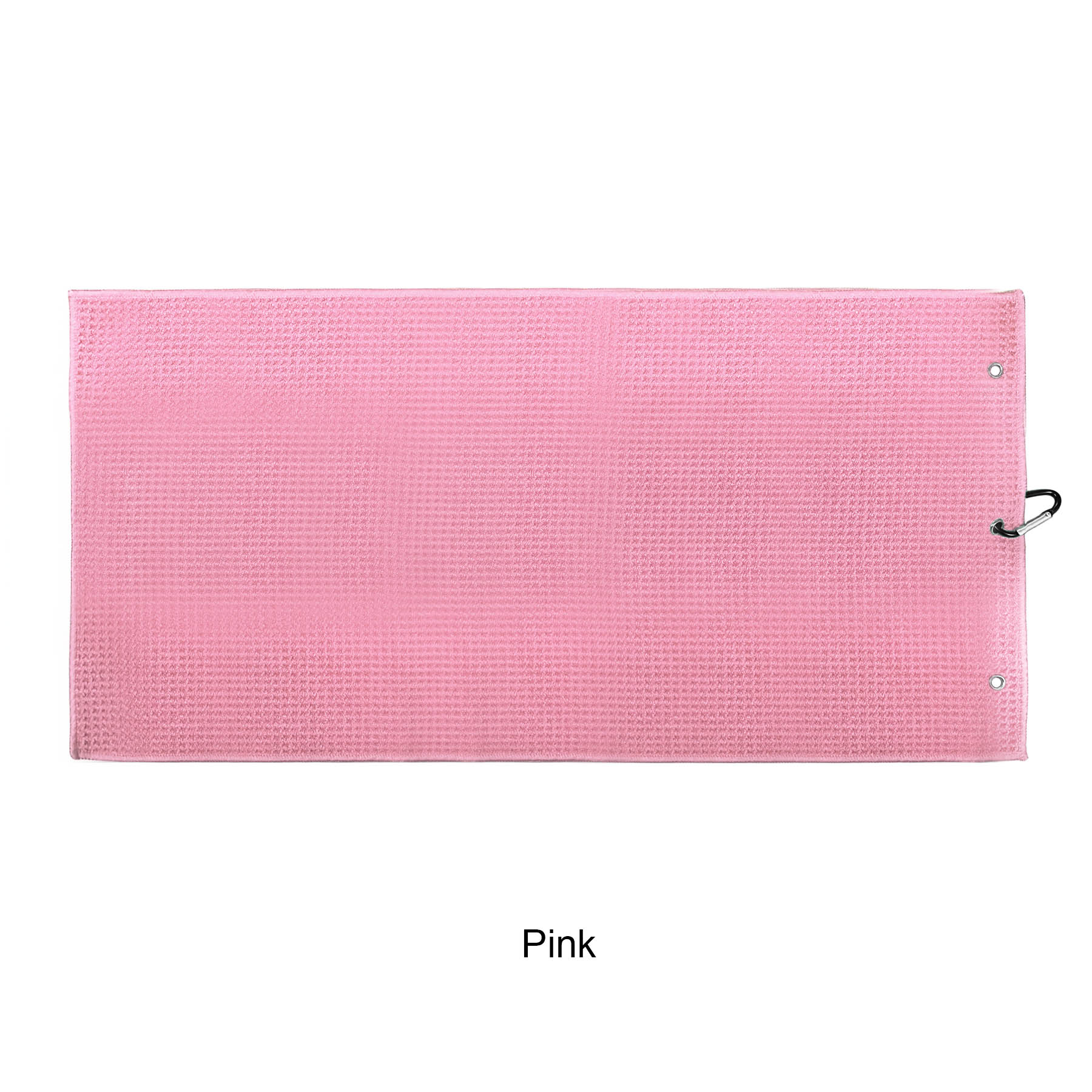 Microfiber Waffle Two-fold Golf Towel w/ Carabiners Clip 12" x 24" 49