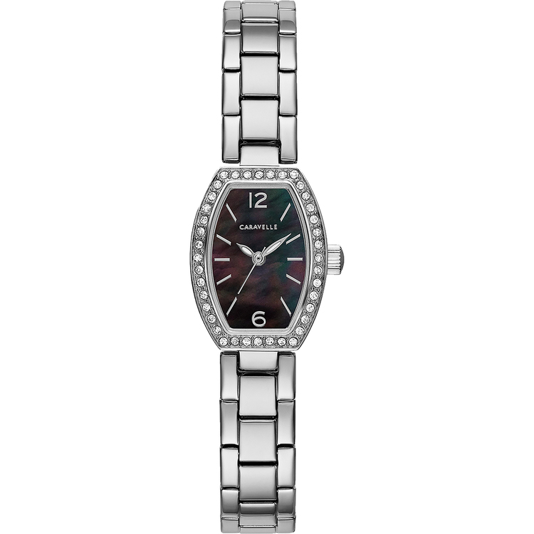 Bulova Caravelle Women's SilverTone Crystal Bracelet Watch 43L204
