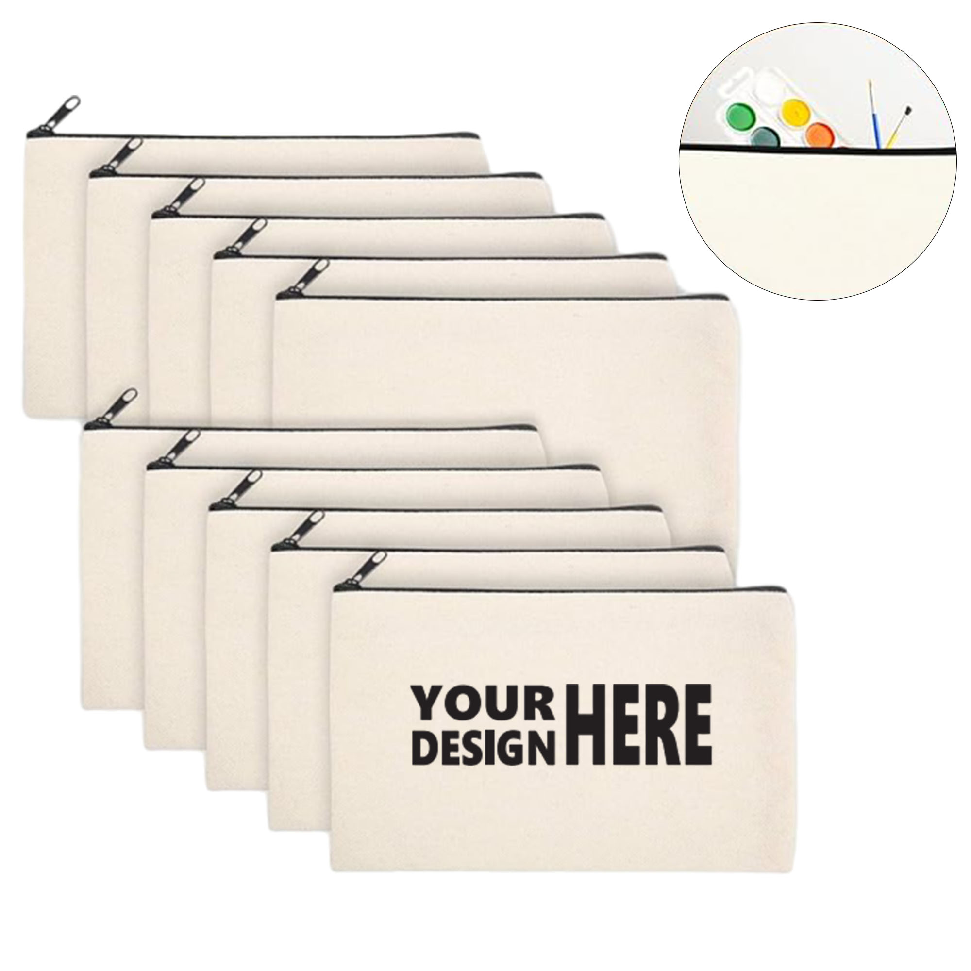 Customizable School Canvas Pencil Case 2